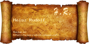 Heisz Rudolf névjegykártya