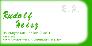 rudolf heisz business card